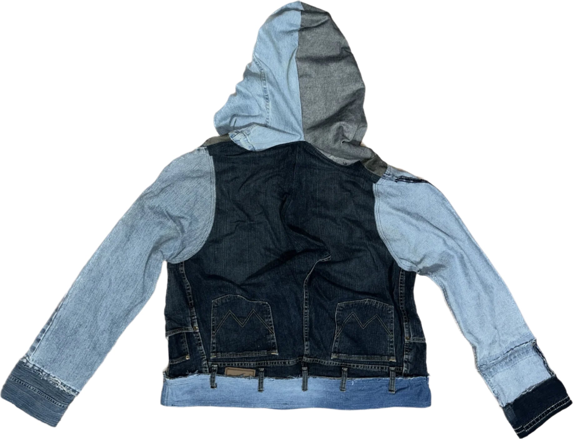 RECONSTRUCTED DENIM HOODIE