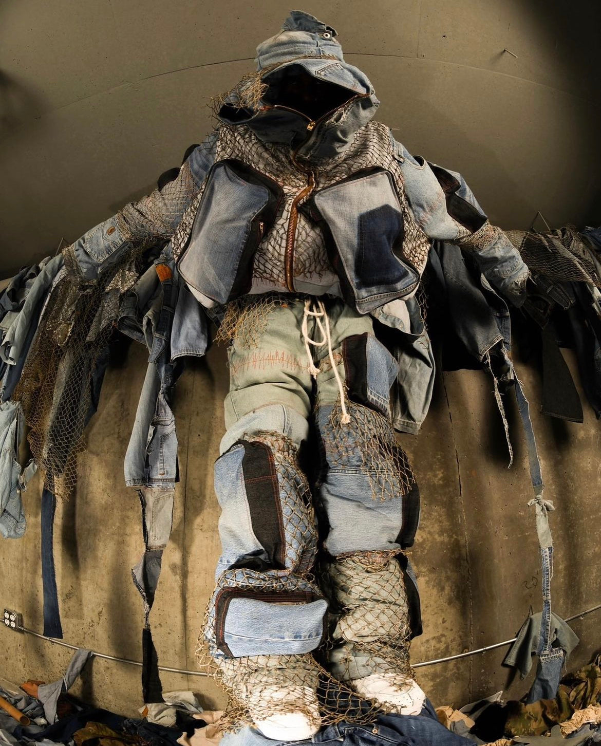 RECONSTRUCTED PUFFER DENIM