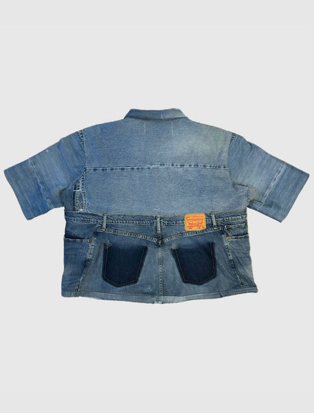 RECONSTRUCTED DENIM SHIRT