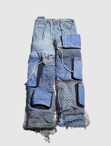 RECONSTRUCTED PUFFER DENIM