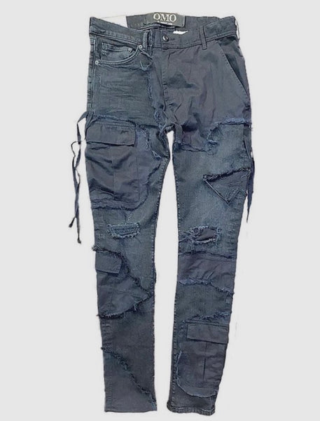 TRIPLE BLACK PATCHWORK DENIM